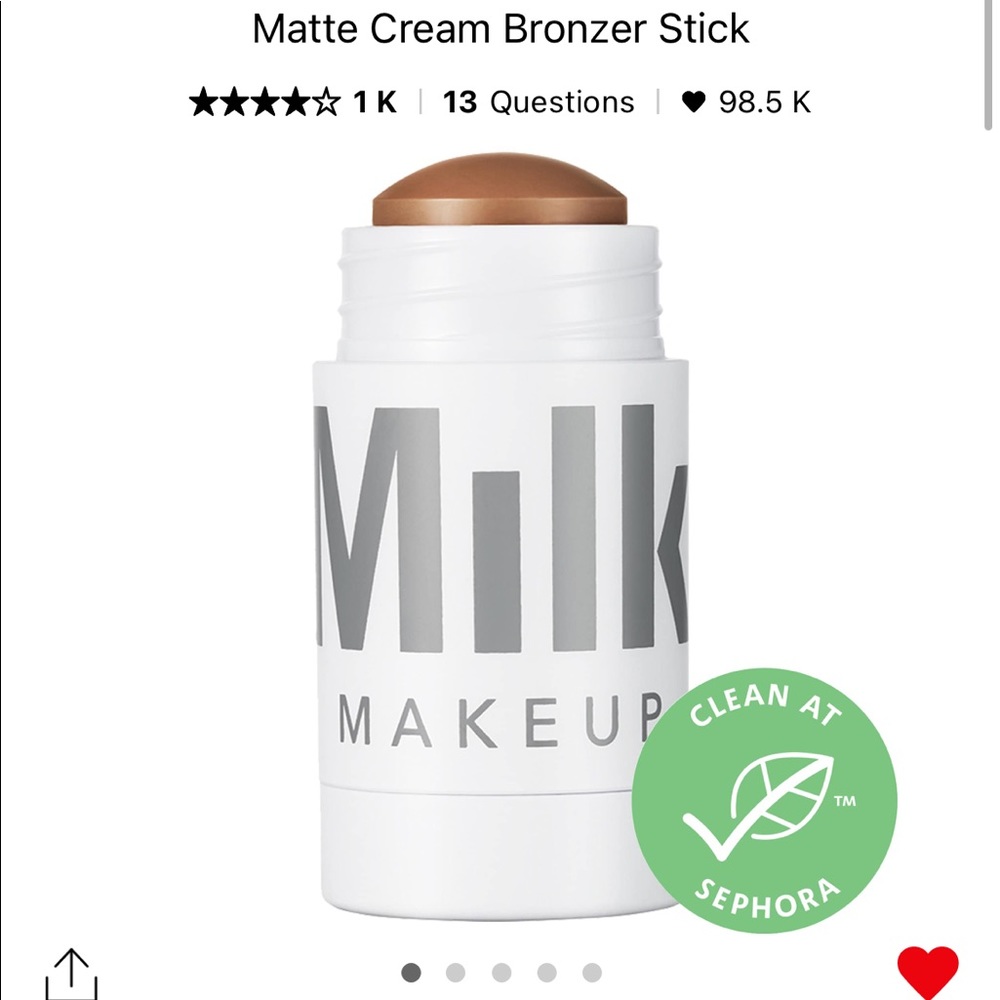 Milk Makeup Mini Matte Cream Bronzer Stick in Baked